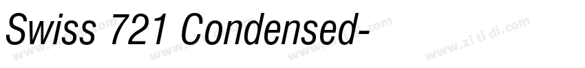 Swiss 721 Condensed字体转换